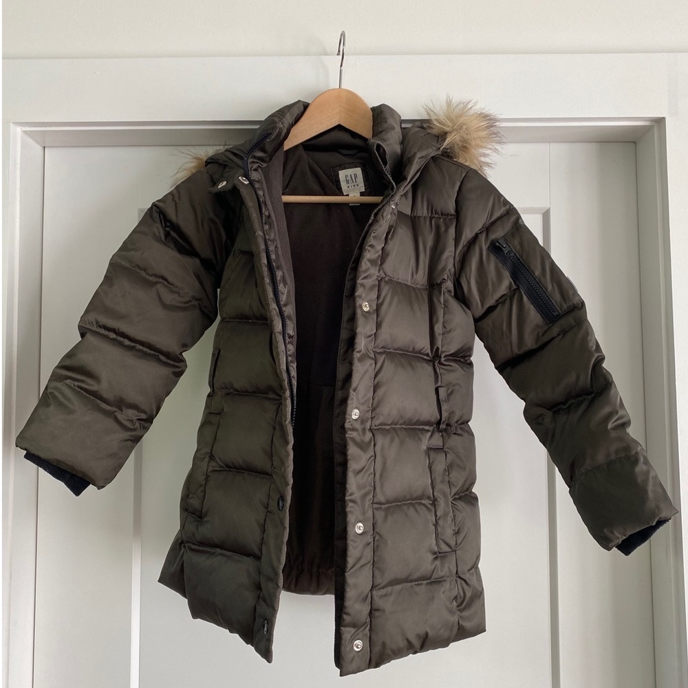 Gap Kids dark olive parka